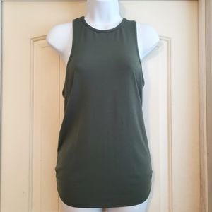 Mondetta olive green muscle tank top size small
